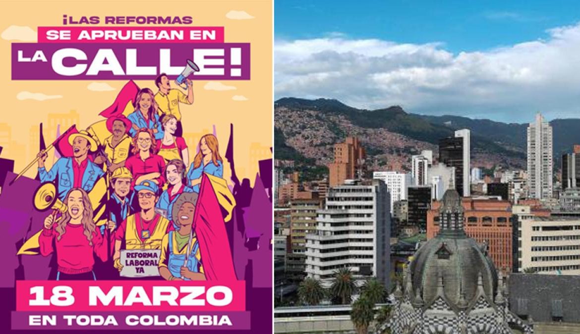 hora y recorrido de las marchas a favor de las reformas de Petro